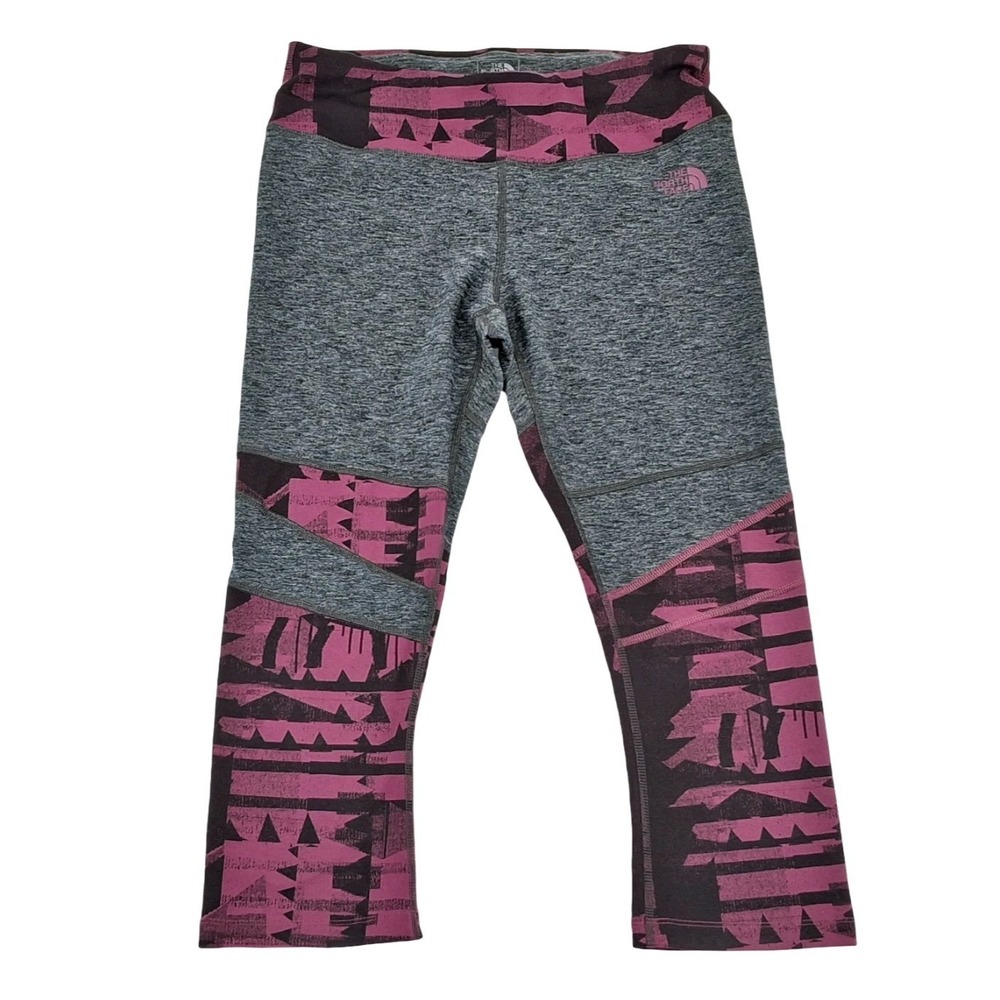 The North Face Leggings Womens M Gray FlashDry Ankle Geometric Print Activewear